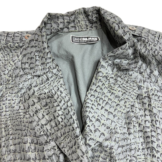 Vintage Snake Print Bomber - L