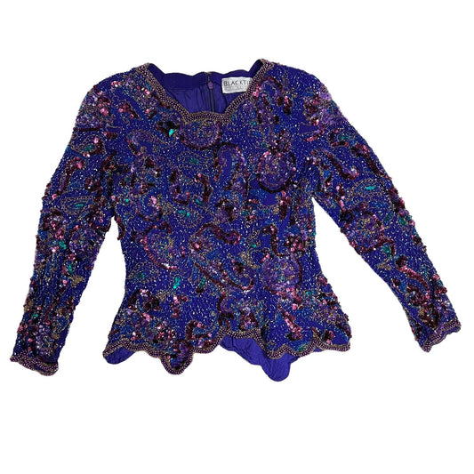 Black Tie Oleg Cassini Sequin Top - M