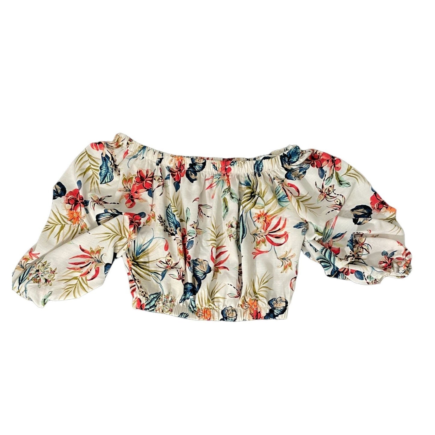 Tropical Off the Shoulder Top - M