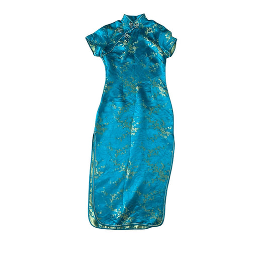 Vintage Oriental Maxi Dress - M