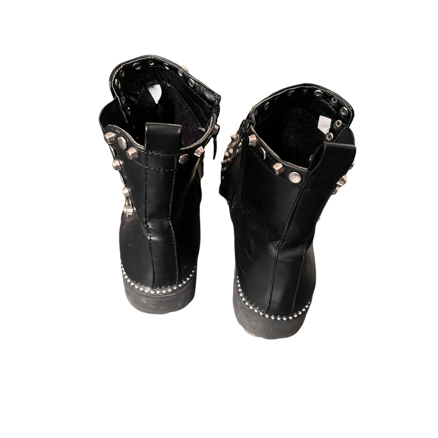 Black Studded Ankle Boots - 9