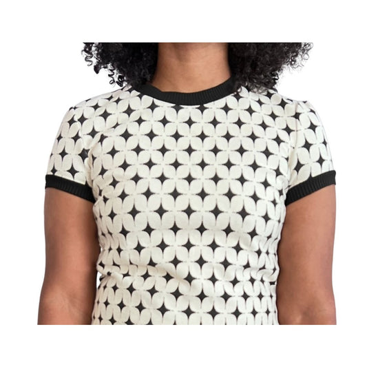 Zara Jacquard Shift Knit Dress - M