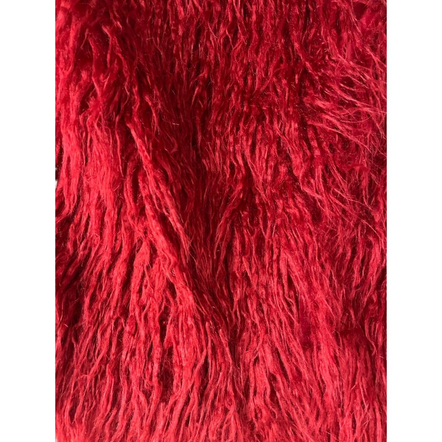 Red Bebe Shag Fur Coat - M
