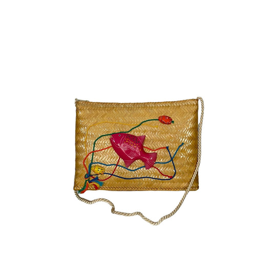 Bamboo Fish Accented Purse