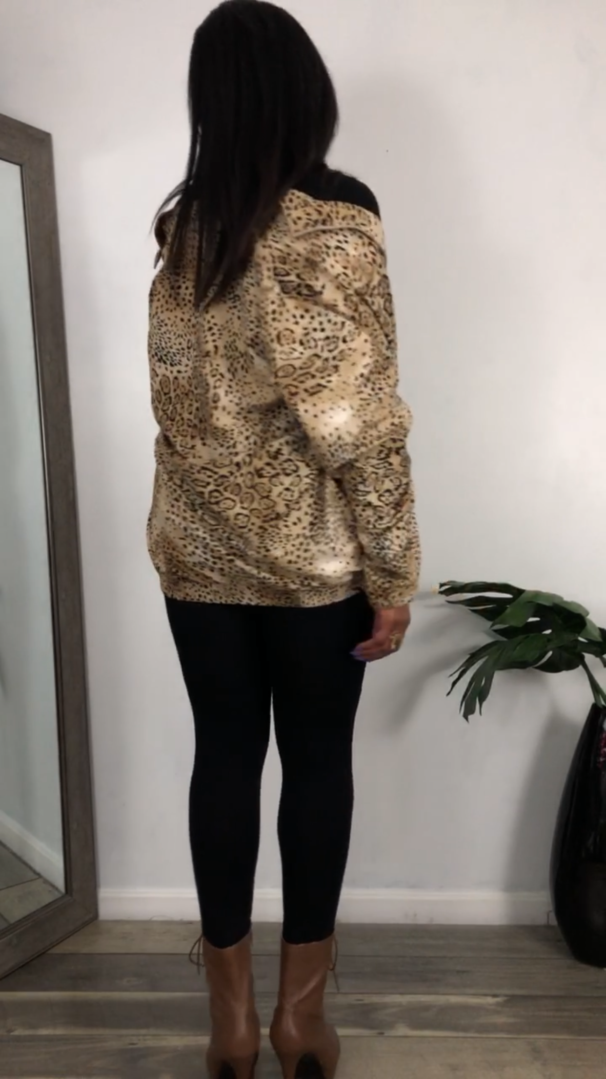 Vintage Cheetah Print Bomber - 1X