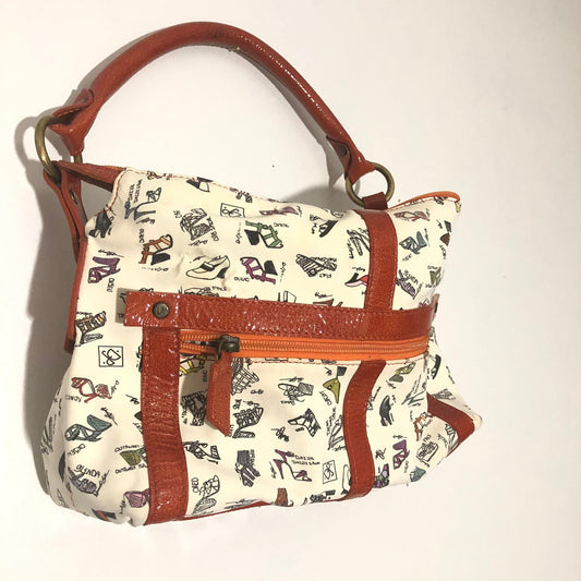 Vintage Donald J. Pliner Shoes Doodle Bag