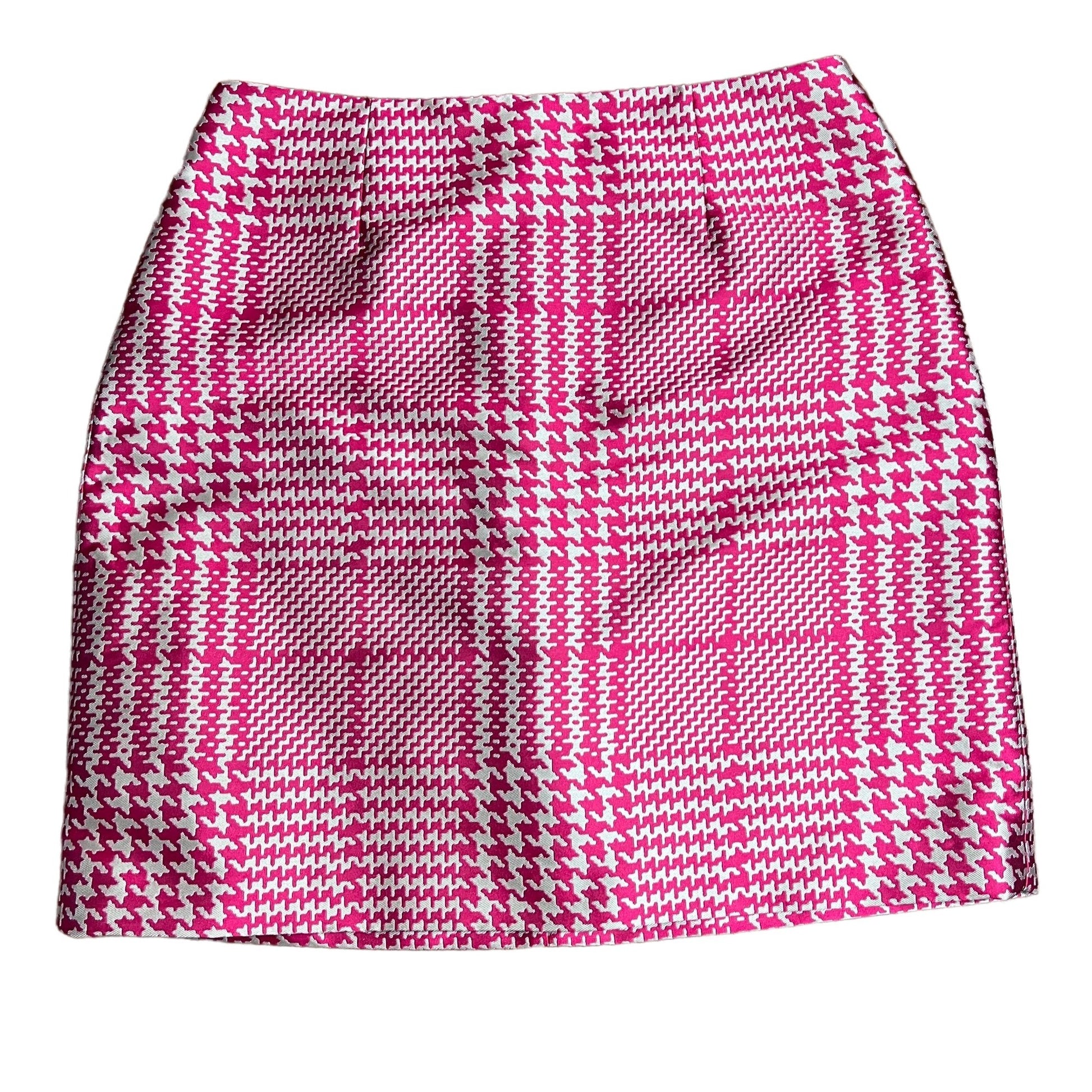 Hot Pink Pink Plaid Bodycon Skirt Hot Topic Plus Pink Black
