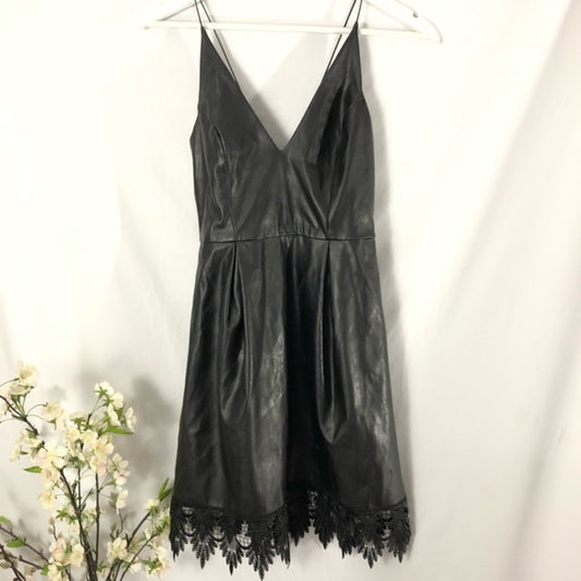 Topshop Leatherette Crochet dress 4