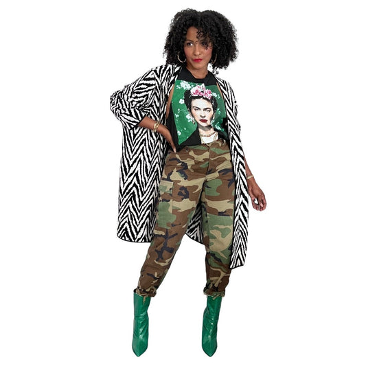 Jessica London Zebra Cardigan - 3X