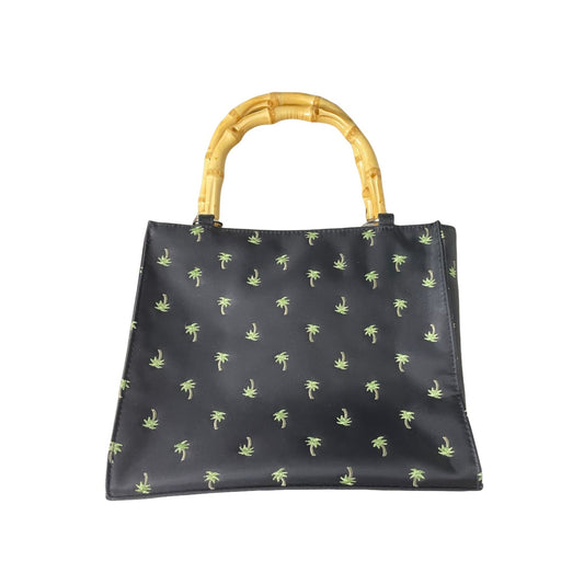Palm Tree Bamboo Handle Tote