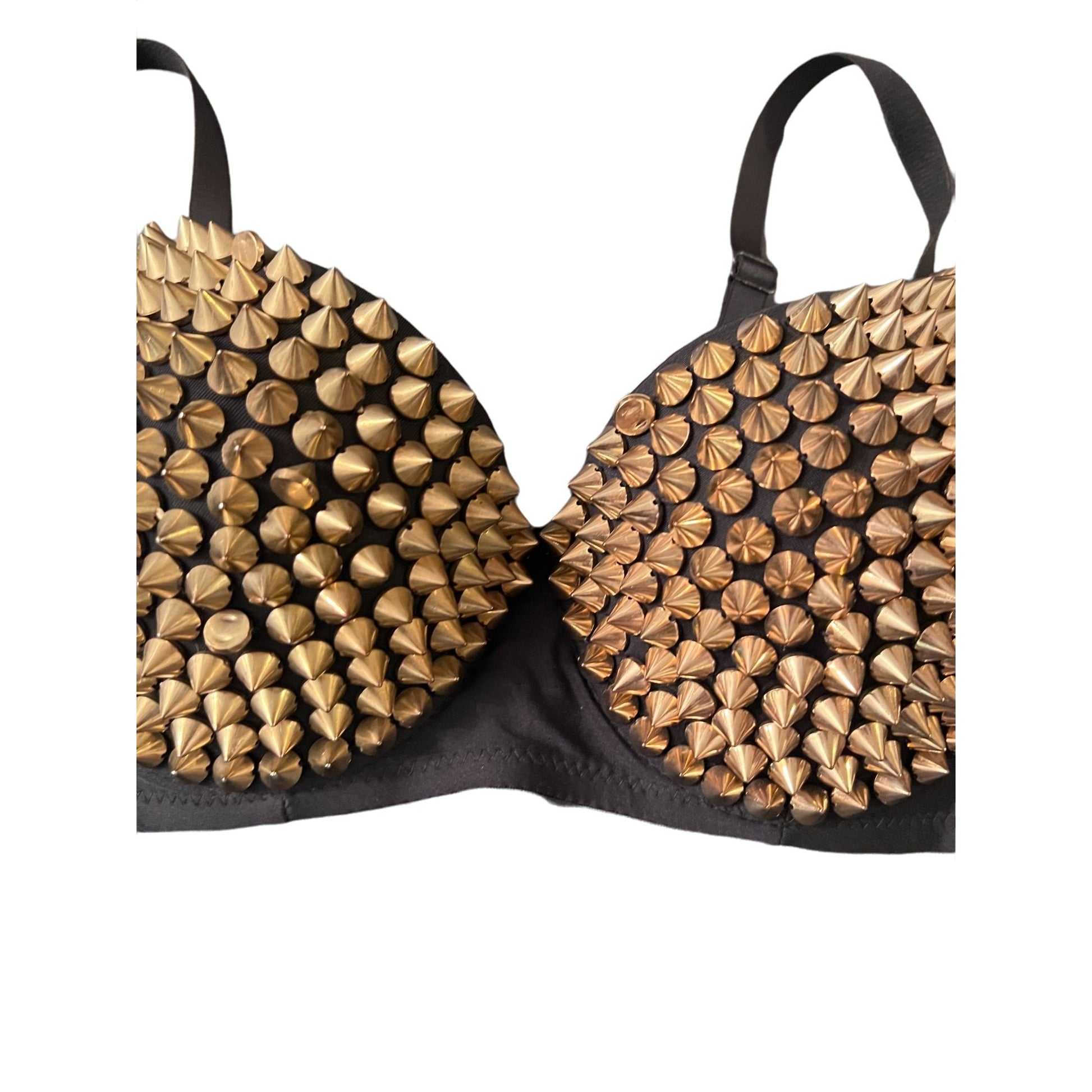 Gold Spiked Bra - M/L