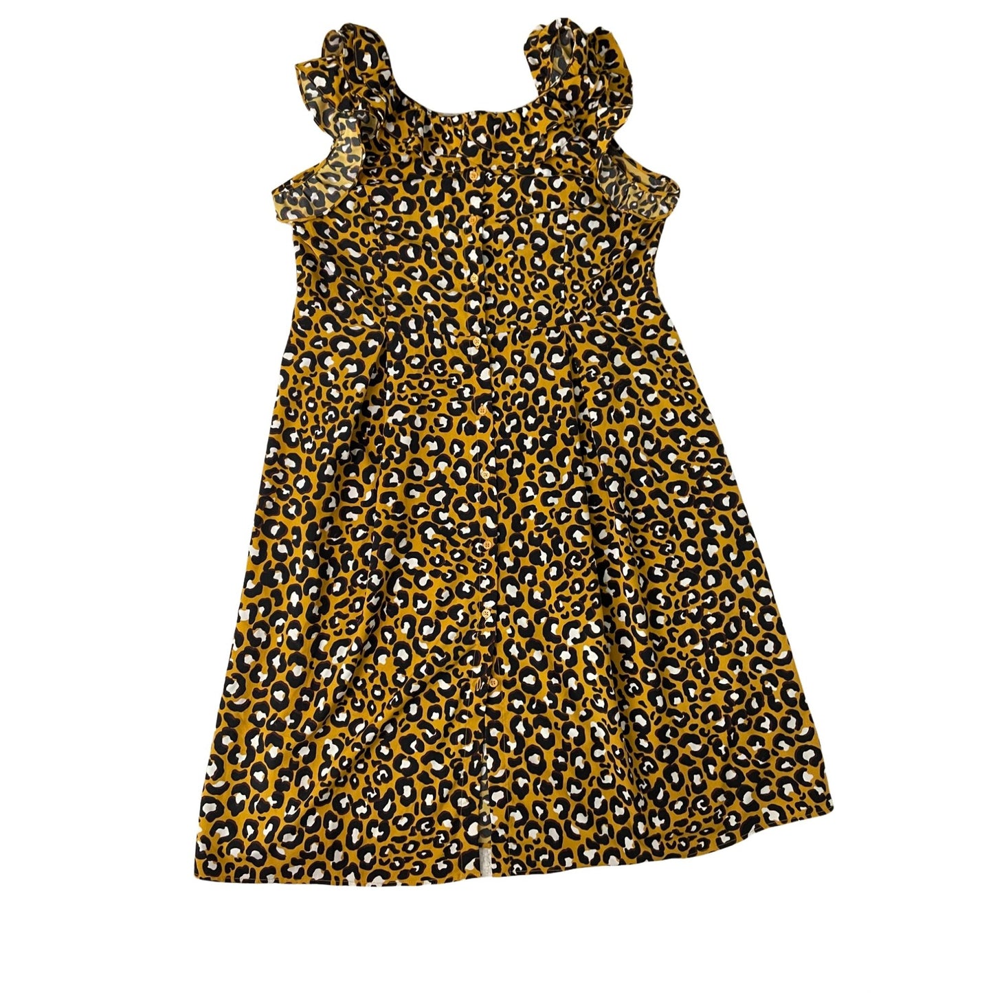 Leopard Ruffle Sleeveless Dress - XXL