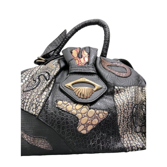 Black Vintage NAS Flame Handbag