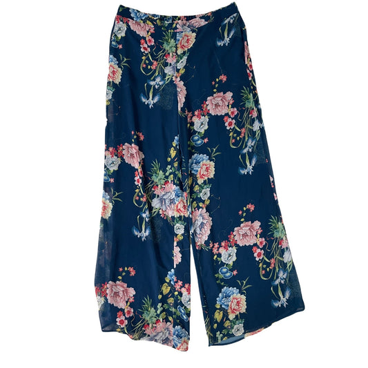 Floral Chiffon Palazzo Pants