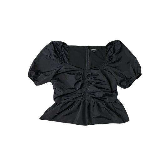 Black Express Balloon Sleeve Top - L