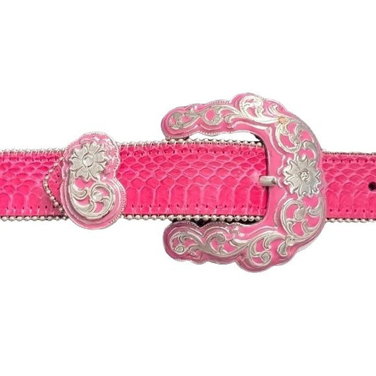 Pink RAD Western Rhinestone Belt L