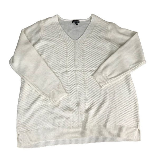 Ivory Gold Knit Sweater - 1X