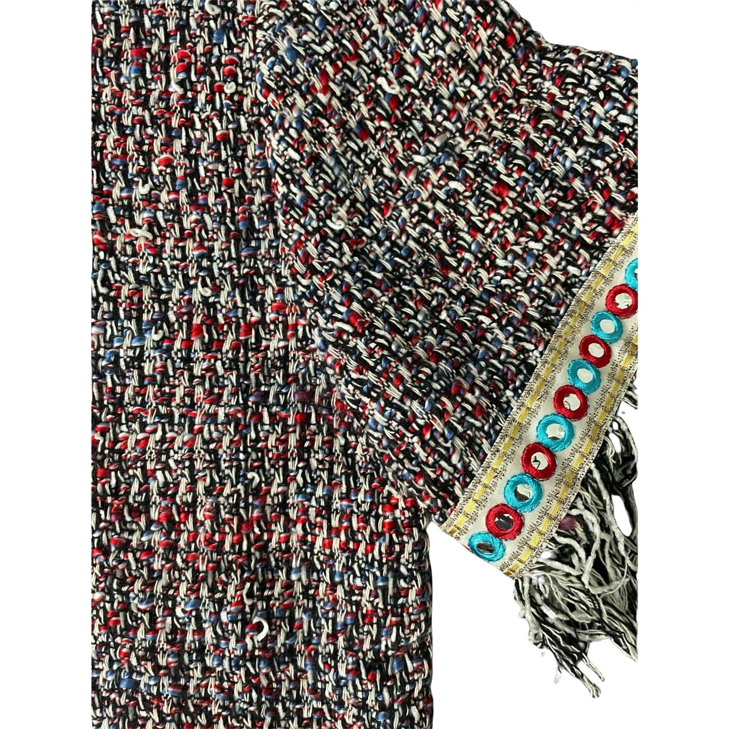 Zara Tweed Peplum Hem Top - S/M