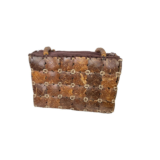 Brown Coconut Shell Handbag