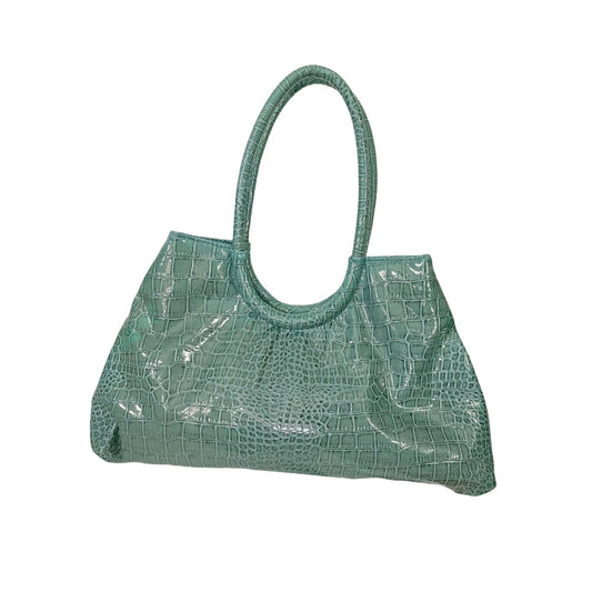 Mint Snake Print Handbag