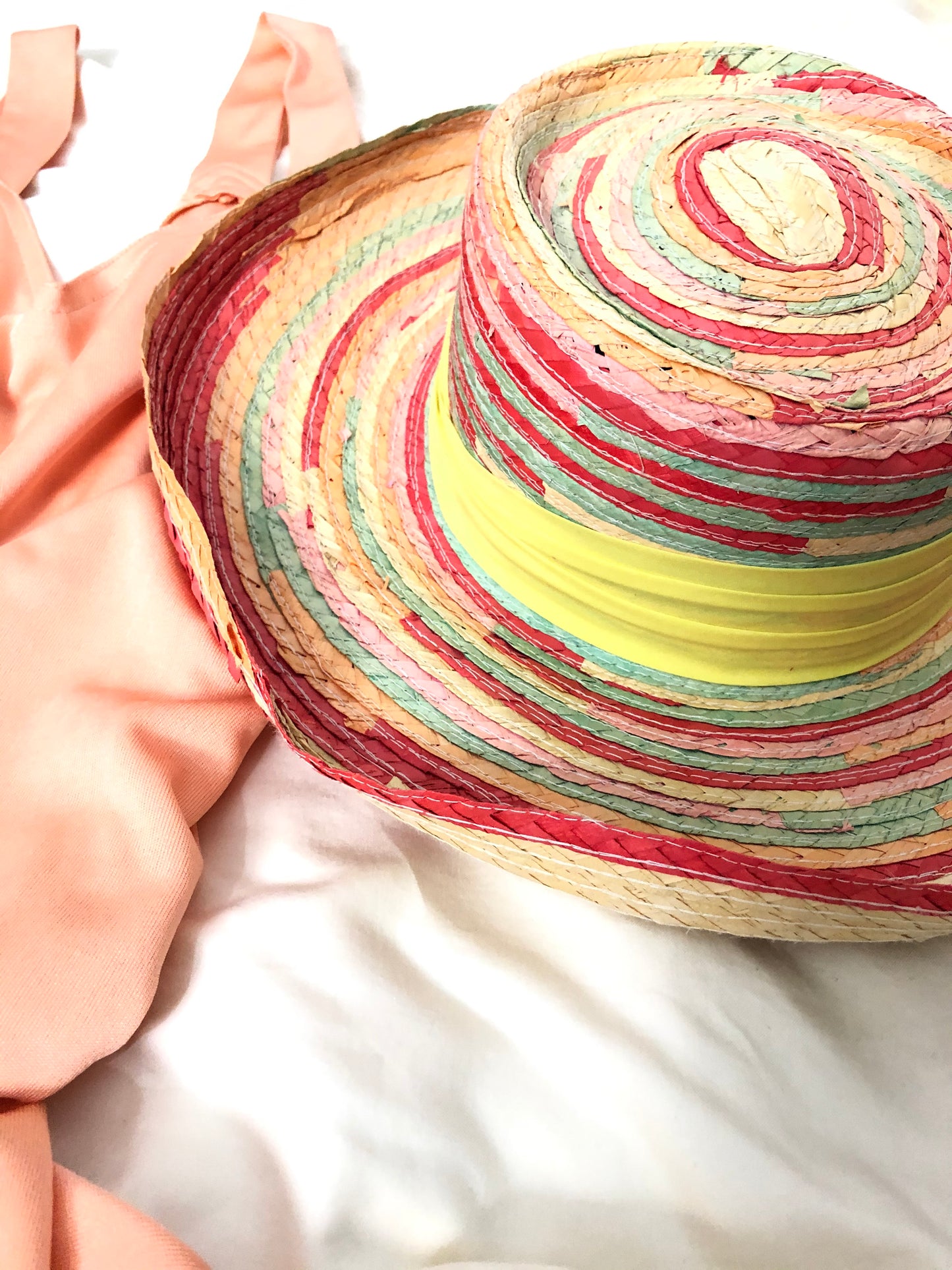 Maxine Rainbow Sherbet Straw Gambler Hat