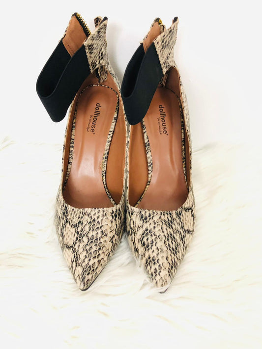 Dollhouse Snake Print Pumps 8.5