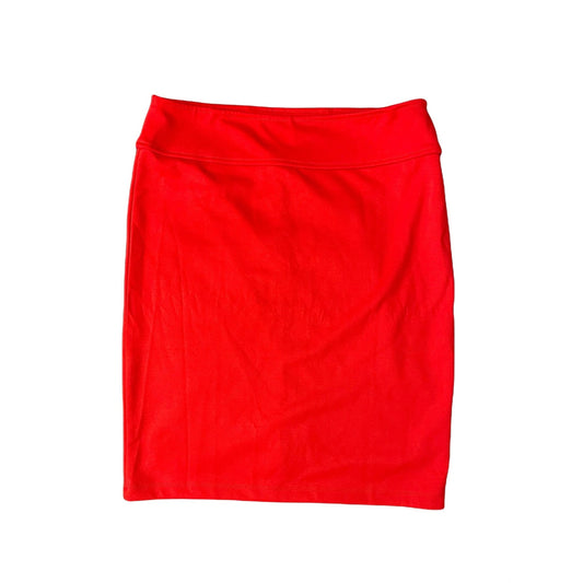 Red Pencil Skirt - L