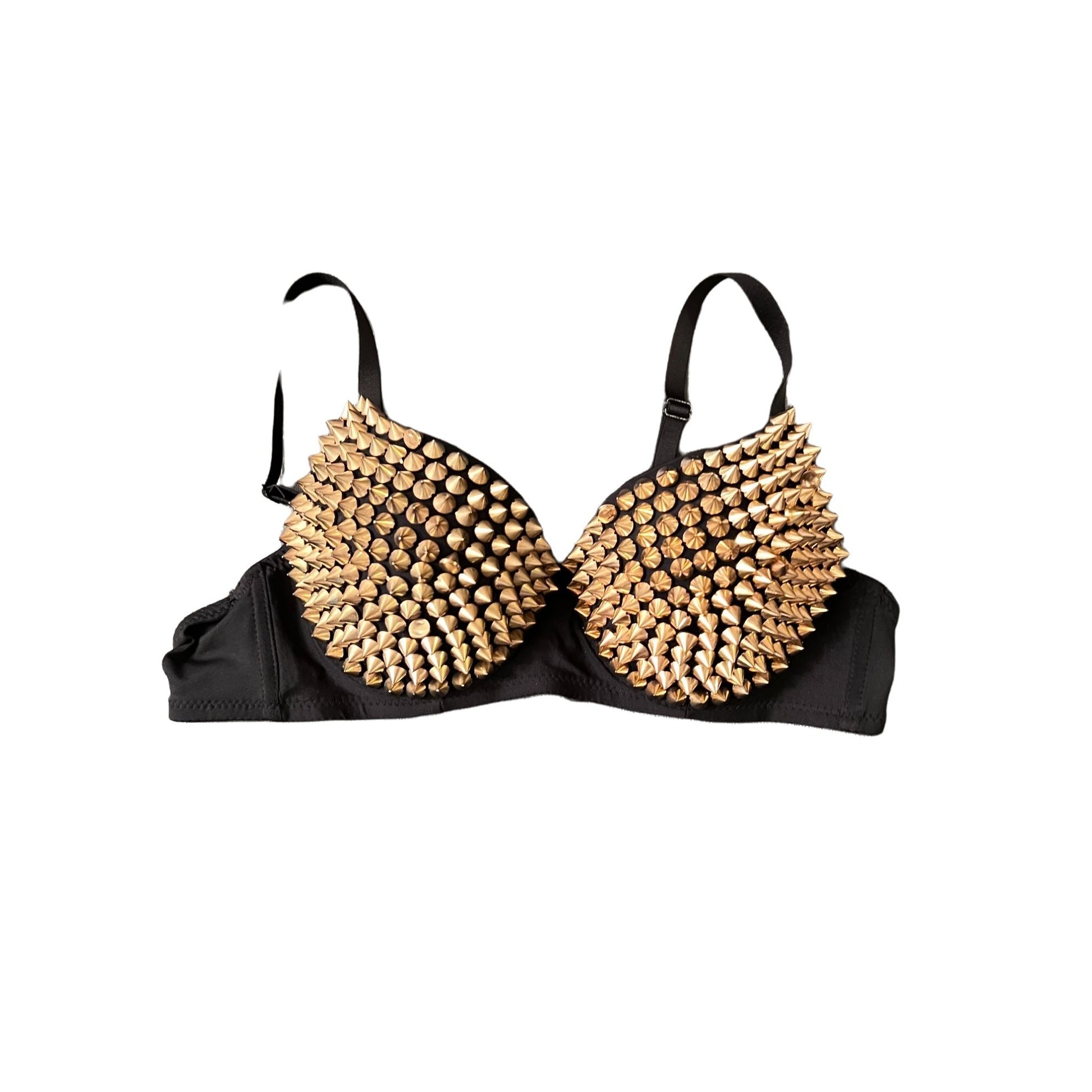 Gold Spiked Bra - M/L