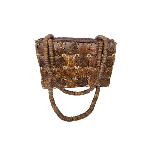 Brown Coconut Shell Handbag