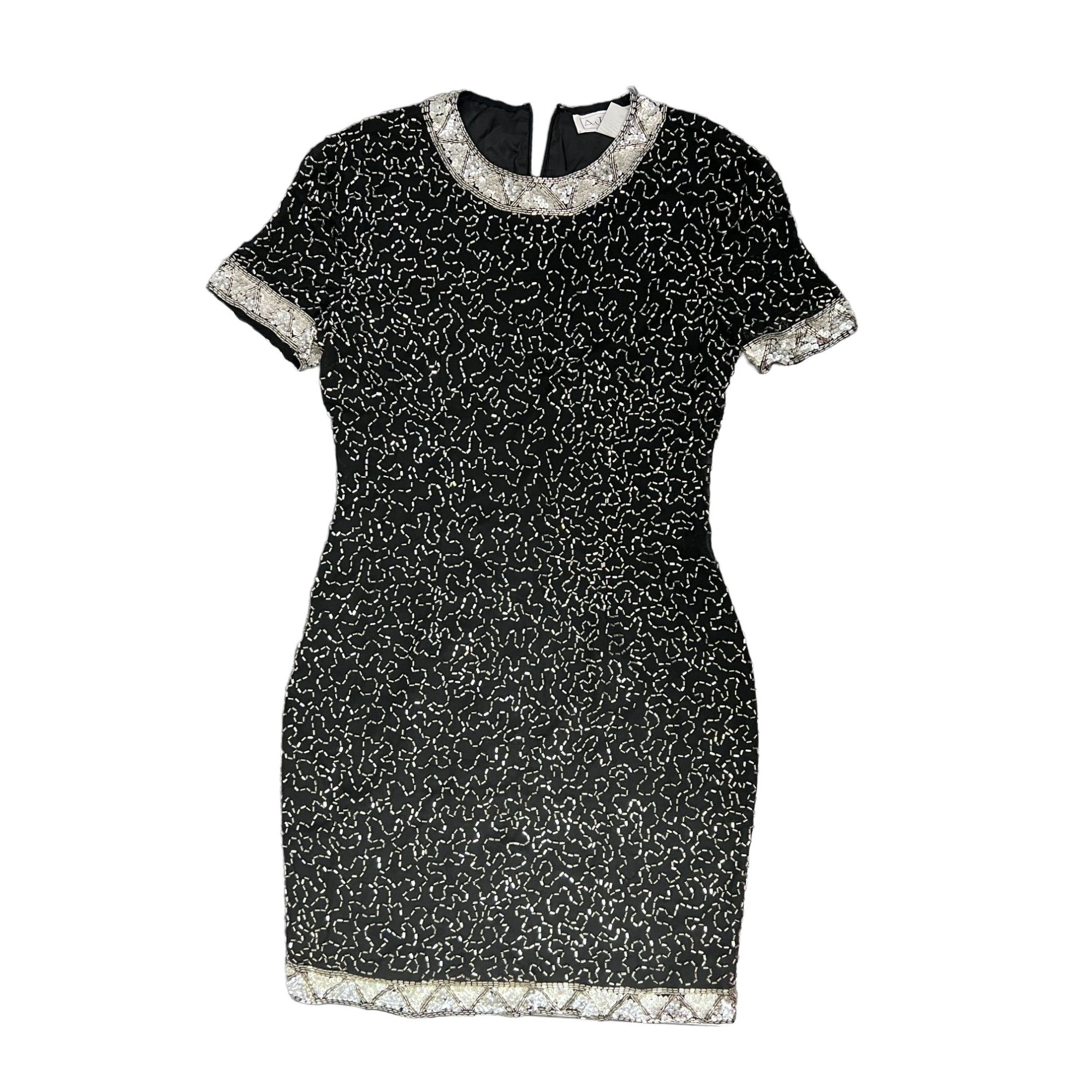 aj bari sequin dress Vintage AJ Bari Silk Sequin Cocktail Dress: Ombre Purple Blue, Size 10
