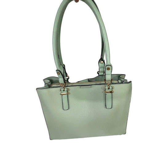 Sage Green Leather Tote Bag