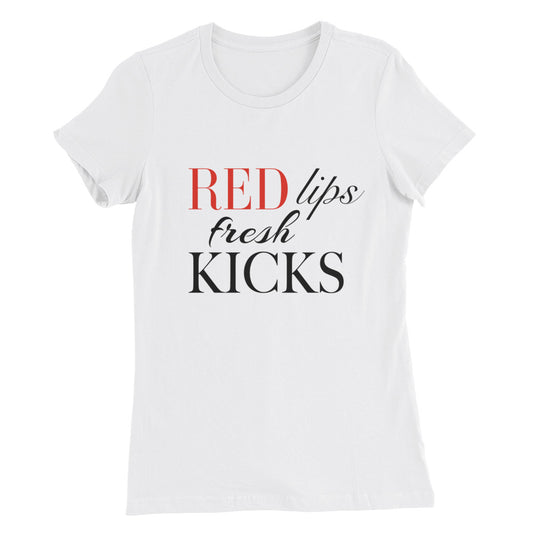 Red Lips Fitted T-Shirt