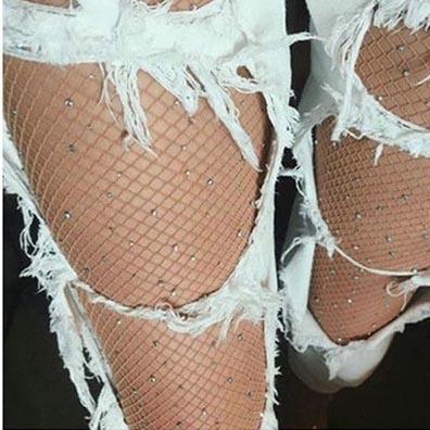 Rhinestone Stockings - Nude